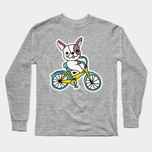 French Bulldog Bicycle Dog Lover Frenchie Long Sleeve T-Shirt